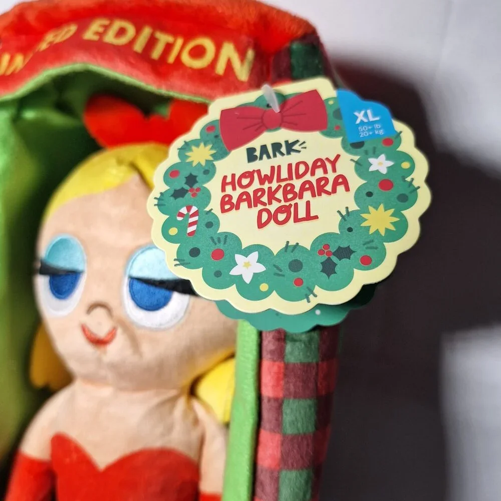 NWT Bark Howliday Barkbara Doll Dog Toy XL